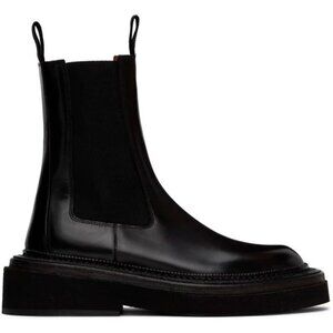 Marsell Pollicione Chelsea Boots 37 7 Womens Black Leather New